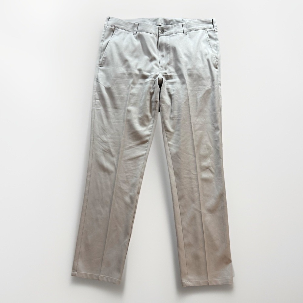 Mizzen + Main Pants Mens 34x30 Gray Baron Trim Performance Chino Pleated Golf